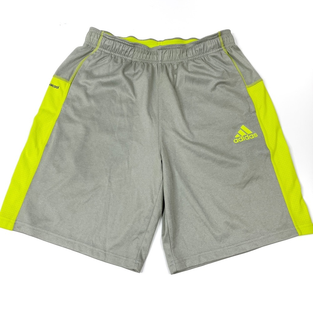 Adidas | ClimaCool Gray Neon Athletic Shorts M